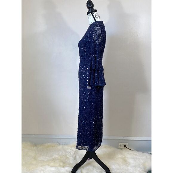 Mac Duggal Beaded Tiered Cuffs Dress size 4 - Picture 6 of 12